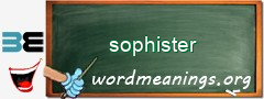 WordMeaning blackboard for sophister